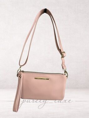 Steve Madden Rose Blush Crossbody Wristlet with phone charger